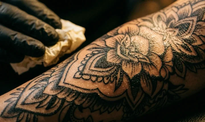 A modern, sterile tattoo studio in Ho Chi Minh City, highlighting the professional environment that factors into how much does a tattoo cost in Vietnam