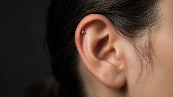elix placement options on cartilage ear — single helix vs double helix comparison